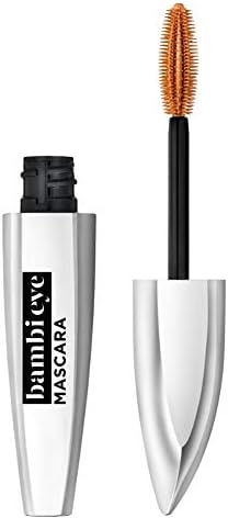 L'Oreal Paris Makeup Bambi Eye Mascara, Lasting Volume, Length & Lift, Doe-eye Definition, No Clumping, Washable, Blackest Black 0.21 Fl Oz