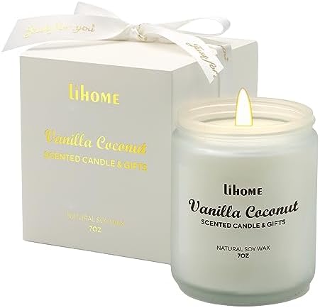 Candles Gifts for Women - Scented Candles, Natural Soy Wax Candles for Home Scented Perfect for Christmas, Birthday, Mother's Day, Vanilla Coconut Candles