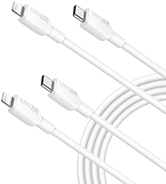 Anker 310 USB C to Lightning Cable (2pack, 6ft, White), MFi Certified, Fast Charging Cable for iPhone 14 Plus 14 14 Pro Max 13 13 Pro 12 11 (Charger Not Included)