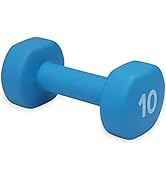Dumbbell Hand Weight (Sold in Singles) - Neoprene Coated Exercise & Fitness Dumbbell for Home Gym...
