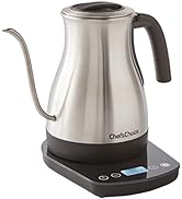 Chef'sChoice Electric Kettle Gooseneck Stainless Steel 1200 Watts with Auto-Shutoff & Boil-Dry Pr...