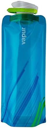 Vapur Element Flexible Water Bottle - with Carabiner, .70 Liter (23 oz) -Pack of 1, Water blue