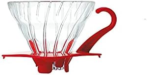 Hario V60 Glass Coffee Dripper, Size 01, Red