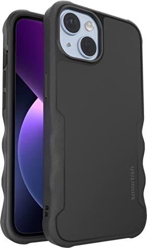 Smartish iPhone 14 Protective Magnetic Case - Gripzilla Compatible with MagSafe [Rugged + Tough] Heavy Duty Grip Armored Slim Cover w/Drop Tested Protection for Apple iPhone 14 - Black Tie Affair