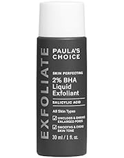 Paula&#39;s Choice Skin Perfecting 2% BHA Liquid Salicylic Acid Exfoliant, Gentle Facial Exfoliator for Blackheads, Large Pores, Wrinkles &amp; Fine Lines, Travel Size, 30 mL Bottle
