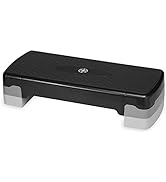 Gaiam Essentials Exercise Step Platform Aerobic Stepper Bench, Fitness Equipment Workout Deck wit...