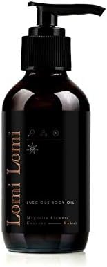 Good Medicine Beauty LAB Lomi Lomi Luscious Body Oil for Dry Skin - Deeply Hydrating Massage Oil with Magnolia and Coconut - Natural Moisturizing Properties - Skincare for Women and Men (4 oz)