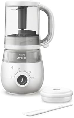 Philips Avent Premium 4-in-1 Steamer Blender, Baby Food Maker, Steam, Blend, Defrost, Reheat, Dishwasher Safe,