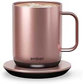 Ember Temperature Control Smart Mug 2, 10 Oz, App-Controlled Heated Coffee Mug with 80 Min Battery Life and Improved Design, Rose Gold