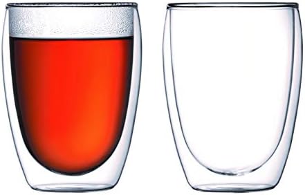 Bodum 12oz Pavina Double Wall High-Heat Borosilicate Glass, Set of 2, Clear