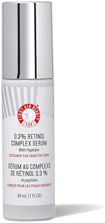First Aid Beauty 0.3% Retinol Complex Serum with Peptides – Improves Look of Lines and Wrinkles with Less Irritation Than Traditional Retinol – 1 oz.