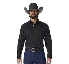 Men's Sport Western Snap Shirt Dobby Stripe