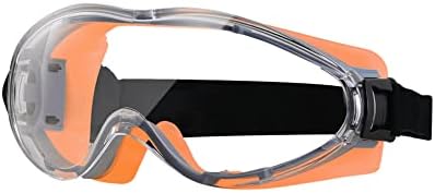 PACIFIC PPE Safety Goggles Over Glasses for Men and Women, Anti Fog Scratch Resistant, Eye Protection, Adjustable Elastic Headband