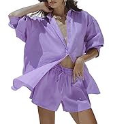 Fixmatti Women 2 Piece Outfit Summer Short Sleeve Top and Shorts Sweatsuit Set