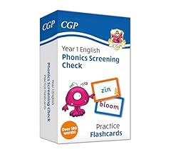 New Phonics Screening Check Flashcards - for the Year 1 test (CGP Year 1 Phonics)