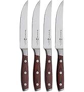 Messermeister Avanta 5” Fine Edge Steak Knife Set - German X50 Stainless Steel - Rust Resistant &...