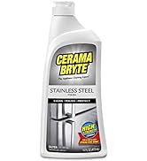 Cerama Bryte Stainless Steel Polish, 16 Ounce, Streak-Free Shine, Clean and Protect, High Strengt...