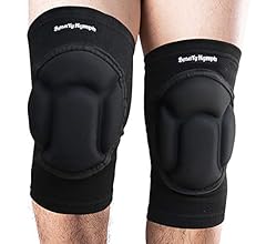 Adult Sponge Knee Pads High Elastic Short Knee Sleeves, Black, 1 Pair