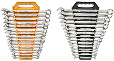 GEARWRENCH 30 Piece Long Pattern Combination Wrench Set with Racks | 12 Point | SAE & Metric (1/4-1 in., 8-22 mm) | 81937