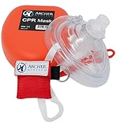 CPR Mask (with Additional Keychain CPR Mask) - First Aid Face Shield with One-Way Breath Valve - ...