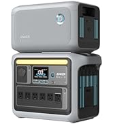Anker SOLIX C1000 Portable Power Station and BP1000 Expansion Battery, 1800W Solar Generator, Ful...