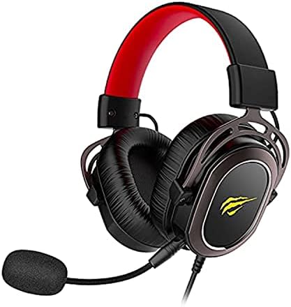 Havit Headset H2008d com Microfone, Gamer, Preto e Vermelho. Falante de 50mm, conector 3, 5 mm, Compatível com PS4 / XBOX, Tamanho: Médio