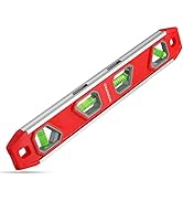 WORKPRO 12 Inch Torpedo Level, Magnetic Small Leveler Tool, Plumbing Level with Pitch Vial, Alumi...