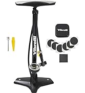 Vibrelli Vibrelli Bike Floor Pump with Gauge - High Pressure 160 PSI - Presta Valve Bike Pump Aut...