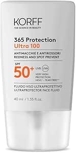 Korff 365 Protection Ultra 100 Fluido Viso Ultraprotettivo SPF50+, 40ml