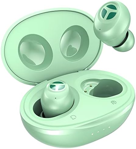 Fones de ouvido TRANYA T10 Pro sem fio, driver de 12 mm com graves profundos premium, modo de jogo de baixa latência, IPX7 à prova d'água, fones de ouvido Bluetooth 5.1 e carregamento rápido, verde