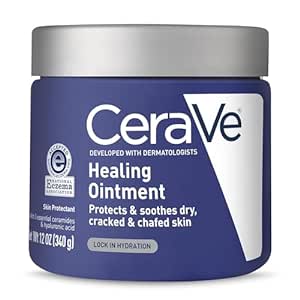 CeraVe Healing Ointment | Moisturizing Petrolatum Skin Protectant for Dry Skin with Hyaluronic Acid and Ceramides | Lanolin Free &amp; Fragrance Free | 12 Ounce