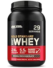 Optimum Nutrition Gold Standard Whey Protein, Muscle Building Powder with Naturally Occurring Glutamine and Amino Acids, Double Rich Chocolate, 29 Servings, 899 g, Packaging May Vary