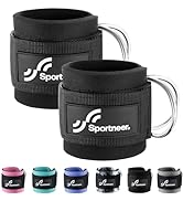 Sportneer Ankle Strap for Cable Machine: Adjustable Ankle Straps (Pair) for Leg Extensions, Booty...