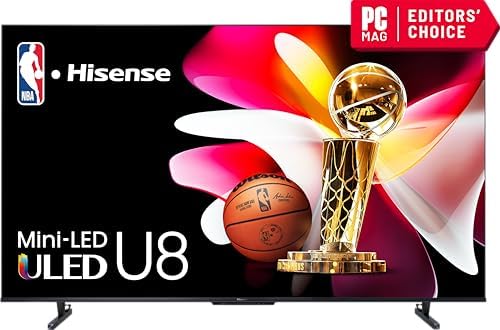 Hisense 55-Inch Class U8 Series Mini-LED ULED 4K UHD Google Smart TV (55U8N, 2024 Model) - QLED, Native 144Hz, Full Array Local Dimming, Game Mode Pro, Alexa Compatibility