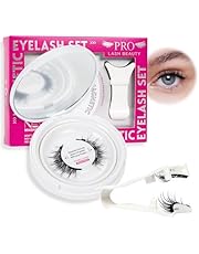 PRO Magnetic Eyelashes With Applicator Long Lasting and Reusable Magnetic Lashes Natural Look No Glue or Eye Liner Needed False Eyelashes Waterproof,Cruelty Free,Easy To Wear(1Pair,Jovial)