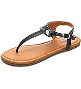 Trary Sandals Womens, Thong Sandals for Women with T-Strap, Adjustable Ankle Buckle for Women San...