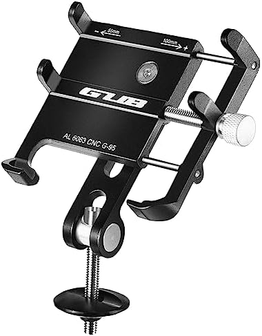 GUB Aluminum Bicycle Phone Mount Stem - Bicycle Phone Headset Mount Fits for 1-1/8" 28.6mm Fork, Road Mountain MTB Bike Cell Phone Holder for iPhone 14 13 12 Pro Max & All 3.5-7inch GPS Phones