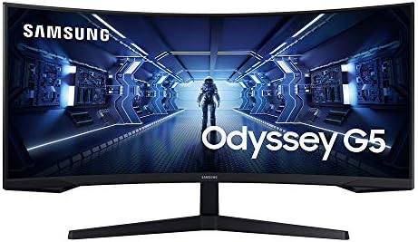 Samsung 34" Odyssey G5 Gaming Monitor - UWQHD 165Hz HDR AMD FreeSync (2020) (LC34G55TWWNXZA) [Canada Version]", black