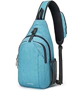 G4Free Sling Bag RFID Blocking Sling Backpack Crossbody Chest Bag Daypack for Hiking Travel(Sky B...