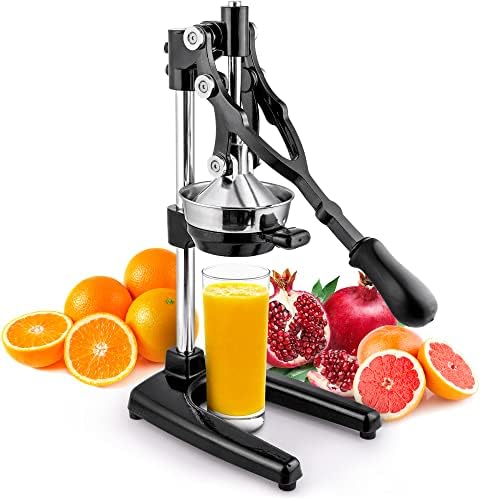 Zulay Extra Tall Citrus Press Manual Juicer - Manual Orange Juice Squeezer, Fits Tumblers, Tall Glasses and Cups - Fruit Press & Juice Press, Juice Presser Machine & Citrus Juicer Manual