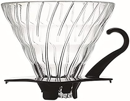 Hario V60 Glass Coffee Dripper, Size 02, Black