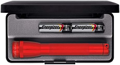 Maglite Mini Incandescent 2-Cell AA Flashlight in Presentation Box, Red