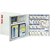 First Aid Only 50-Person SmartCompliance First Aid Kit for Businesses, ANSI A+ Compliant Metal Fi...