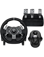 Logitech G920 Driving Force Racing Wheel &amp; Pedals Plus Gear Shifter Bundle (Xbox One &amp; PC) UK-Plug