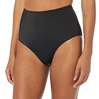 Amazon Essentials Women's High Waist Swim Bottom (Available in Plus Size), Washed Black, Medium