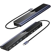 USB C Laptop Docking Station with 100W Power Adapter, iVANKY VCC06 12-in-1 85W PD Dock, Dual 4K H...