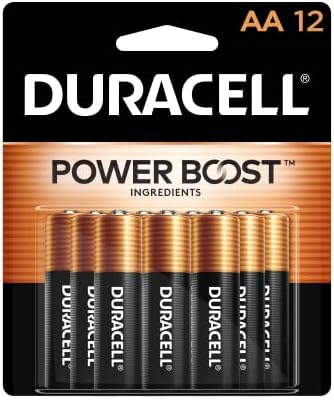 Duracell Coppertop AA Batteries with Power Boost Ingredients, 12 Count Pack Double A Battery with Long-lasting Power, Alkaline AA Battery for Household and Office Devices