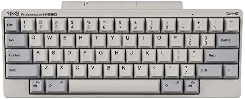 HHKB - Happy Hacking Keyboard Professional HYBRID Type-S (Wireless, Bluetooth, Wired, USB, Silent, Mac, Windows, White, Printed) with 2 Year Advance Exchange Warranty