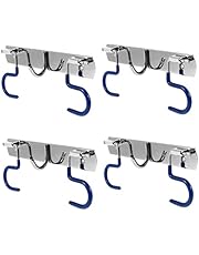 Cabilock 4pcs Mop Holder Wall Broom Hanger Broom Wall Gripper Folding Hanging Rack Metal S-type Mop Hook S-type Mop Storage Hook Broom Gripper Holder Stainless Steel Hook -mounted