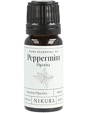 Nikura Peppermint Essential Oil - 10ml | Perfect for Repelling Spiders, Rats, Mice, Bugs, Ants | Great for Hair, Headaches Relief, Energy Boost, Skin, Candle Making | Vegan &amp; UK Made